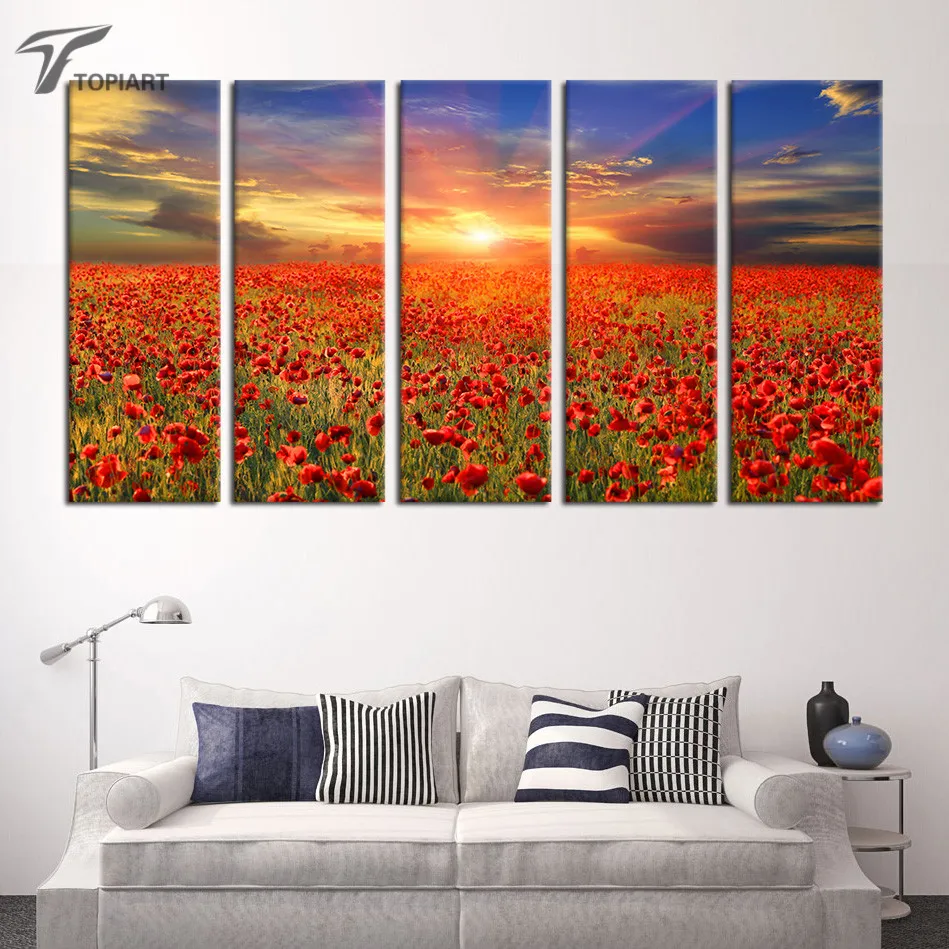Online kopen wholesale poppy wall art uit china poppy wall art ...