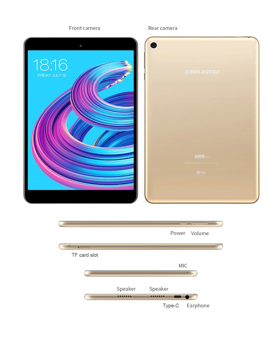 Teclast M89 Pro Android сенсорный экран планшетный ПК 7,9 дюймов 2048x1536 3 ГБ ОЗУ 32 Гб ПЗУ планшеты Тип C MT6797X X27 Deca Core