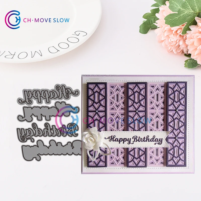 

CH 2019 New Arrival happy birthday1 Stencil Metal Cutting Dies For Scrapbooking Practice Hands-on DIY Album Decor Card Craft Die