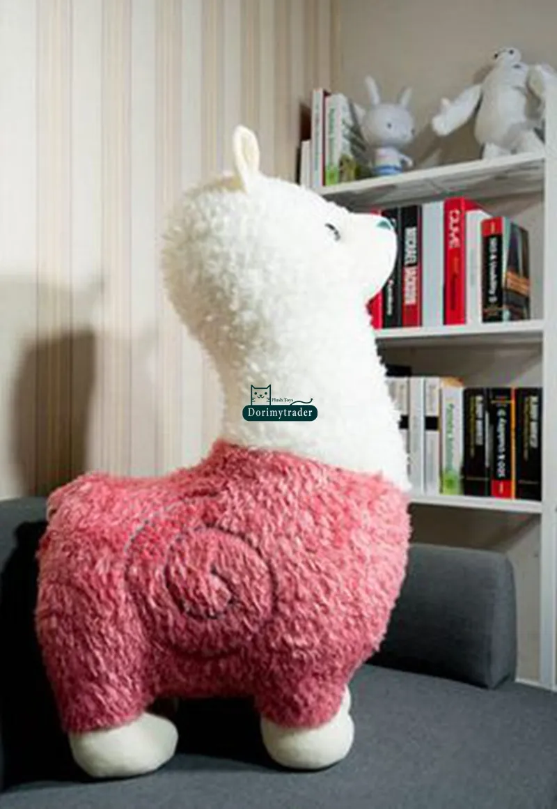 Dorimytrader 31'' 80cm  Lovely Alpaca Toy Large Stuffed Soft Plush Animal Sheep Alpaca Doll 3 Colors Free Shipping DY60916 (4)