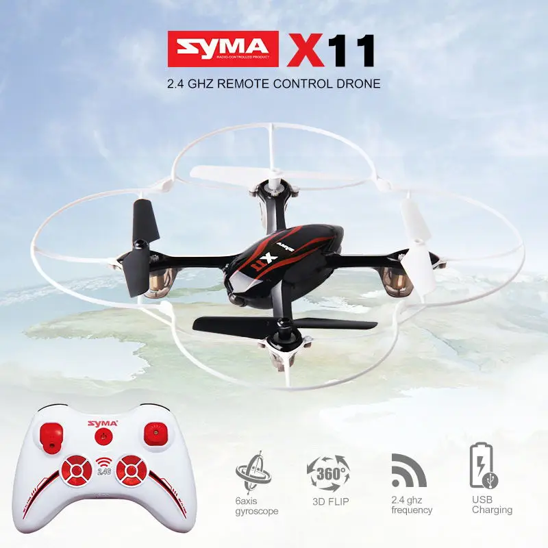 SYMA X11 RC Helicopter Remote Control Quadcopter Drone 4CH 2.4GHz Aircraft6-Axis Gyro 3D Flap Pocket Mini Dron Toys For Children