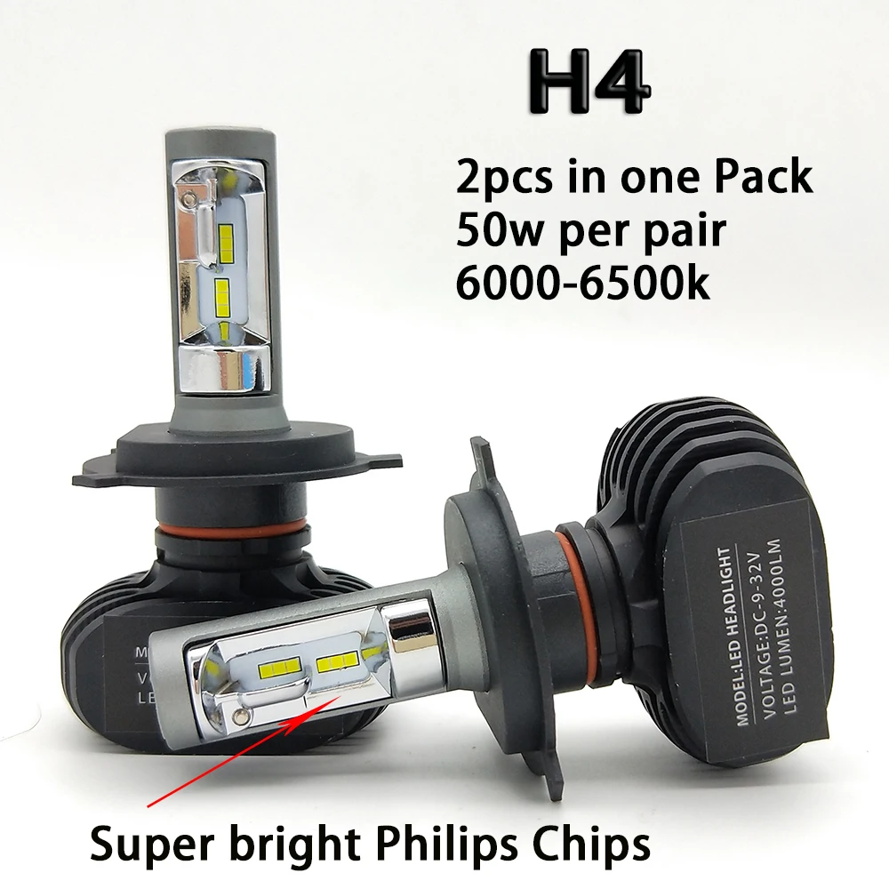 2 шт. 9005 HB3 9006 HB4 H11 H4 H7 Led H1 авто фары S1 N1 50 Вт 8000LM 6000 К автомобильная лампа все в одном