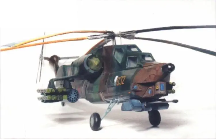 

GPM Version MI28 Helicopter Fighter 3D Paper Model DIY