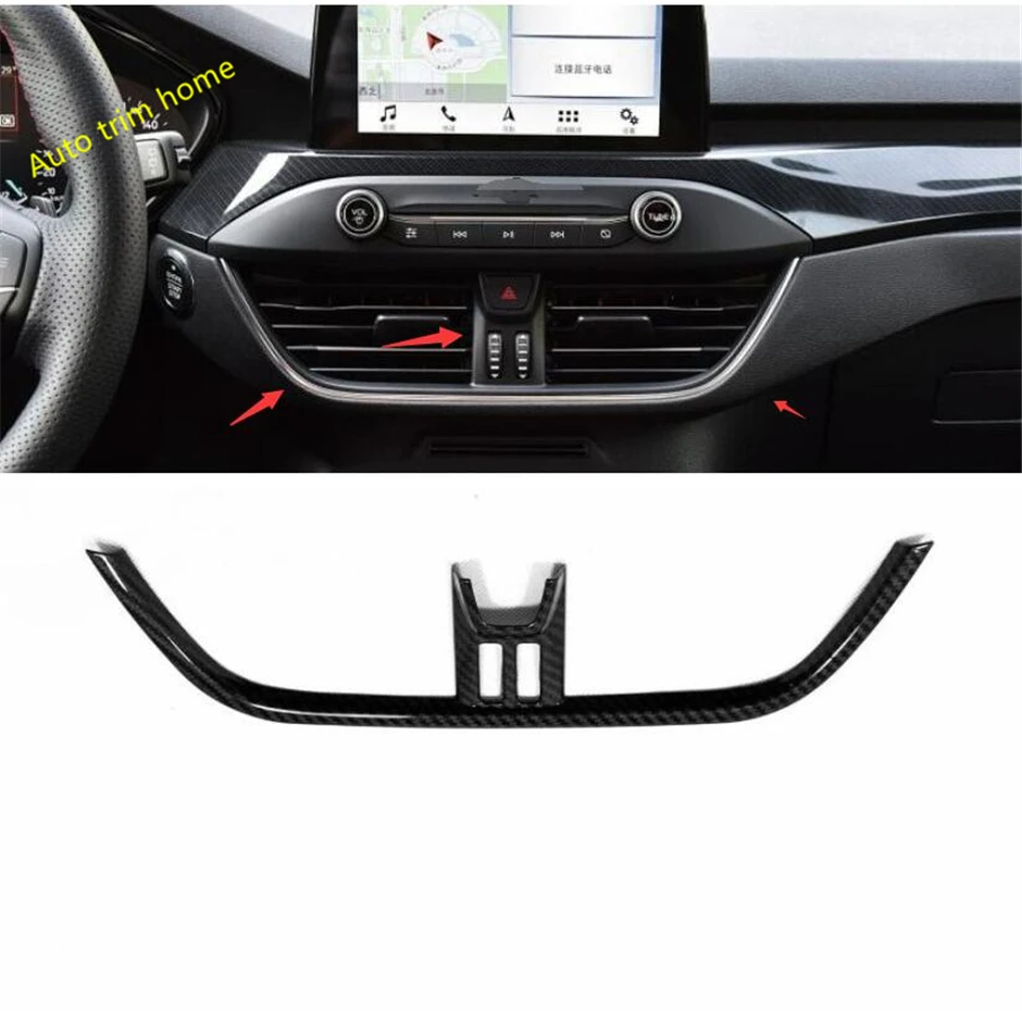 

Lapetus Dashboard Center Air Condition AC Outlet Vent Molding Garnish Cover Trim ABS Carbon Fiber Style Fit For Ford Focus 2019