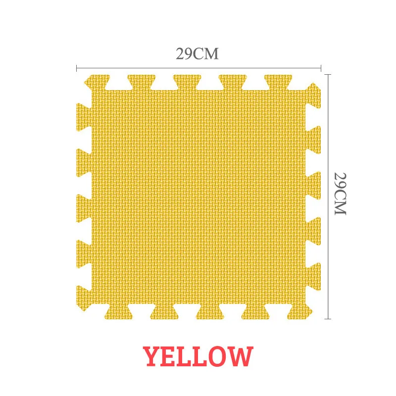 Для детей, eva пены игровой коврик-пазл/18 или 24/лот Блокировка упражнений плитки пол ковер - Цвет: yellow