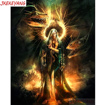 

5d diy diamond painting Cross Stitch kits,full Square/round Diamond Embroidery Mage and dragon Diamond Mosaic Y3237