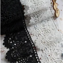 Sweater Hem Lace Dress Accessories Cotton Hollow Water Soluble Lace Trim Clothes Skirt Decoration Milk Fabric lace insert scalloped asymmetrical hem skirt