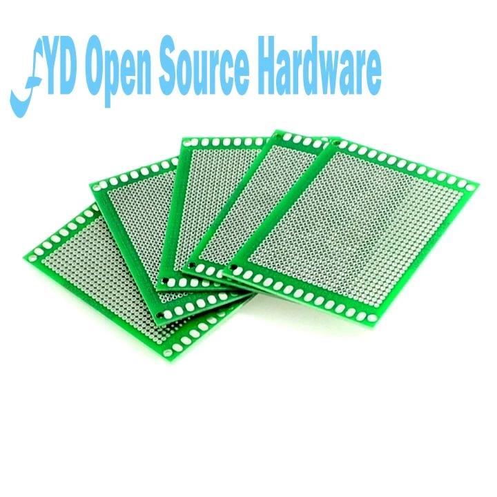 

5pcs/lot 6x8 CM 1.6mm thick 2.0mm spacing sided HASL PCB board