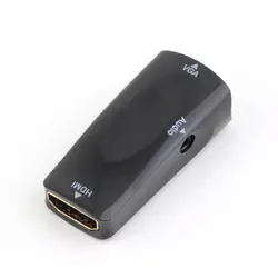 Черный HDMI Женский конвертер VGA адаптер 1080 P с аудио кабель для ПК ТВ оптовая продажа