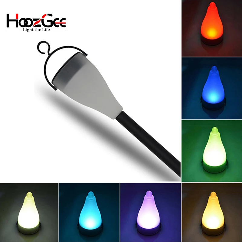 

HoozGee 6 PCS Solar Night Light LED Decorative Seven Color Outdoor Garden Light Path Light Waterproof for Home Yard Decor