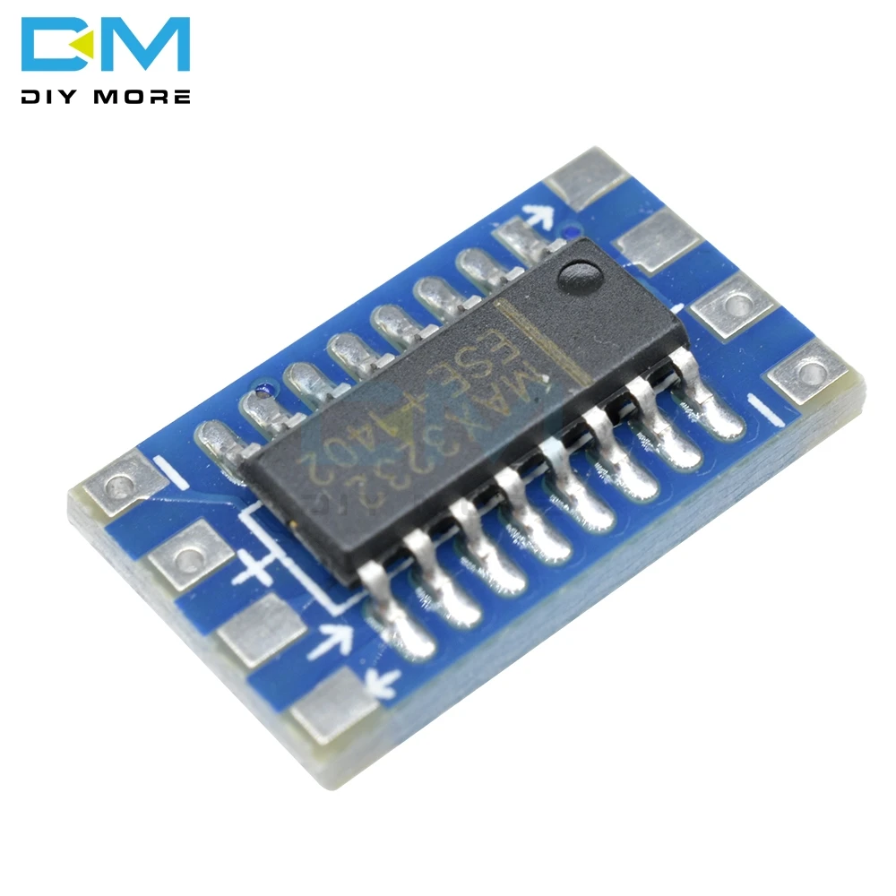 

10PCS Mini MAX3232 Serial Port RS232 to TTL Converter Adaptor Adapter Board MAX3232CSE Elcetrical Levels 115200bps Mini