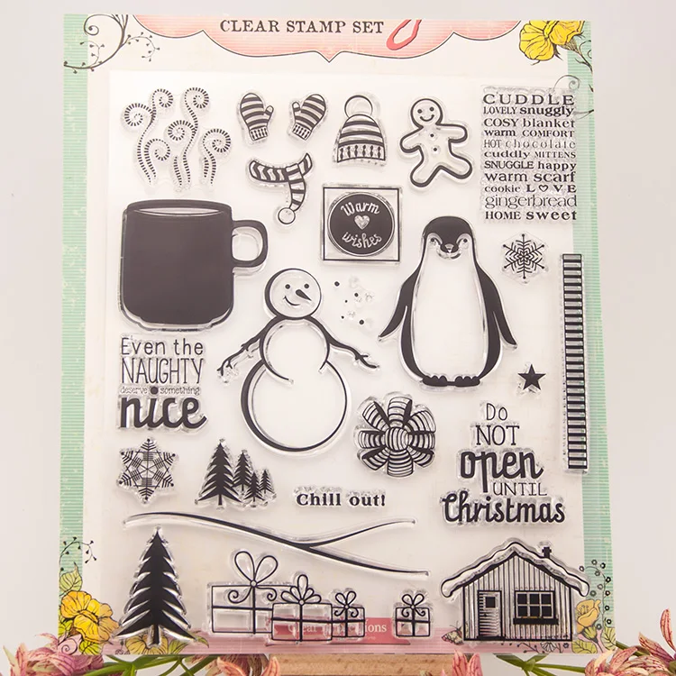 

winter Transparent Clear Silicone Stamp/Seal for DIY scrapbooking/photo album Decorative clear stamp sheets A289