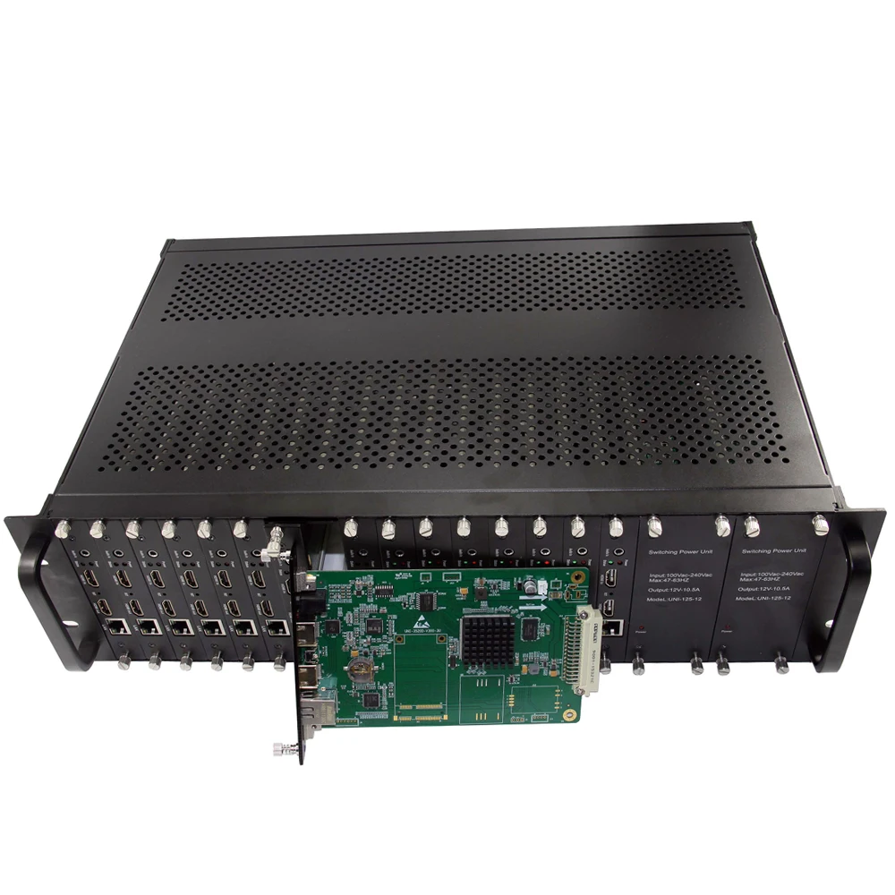 3U Rack HEVC 16 Channels HDMI To IP Video IPTV Encoder H.265 H.264 Live Streaming Broadcast RTMP RTMPS Encoder 3U Rack HEVC 16 Channels HDMI To IP Video IPTV Encoder H.265 H.264 Live Streaming Broadcast RTMP RTMPS Encoder