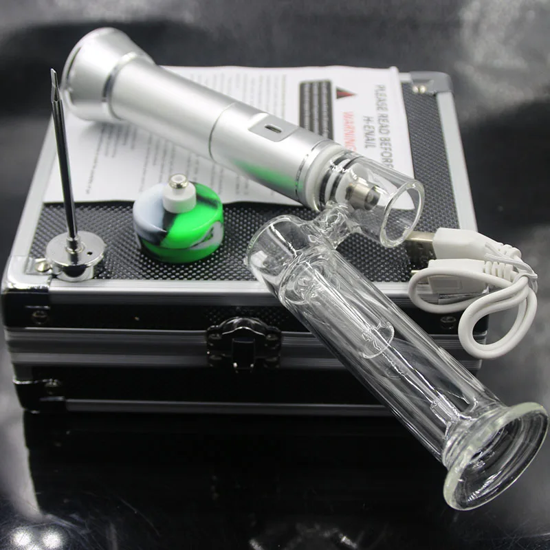 

Portable Titanium Quartz ENAIL Electric digital nail PID Temperature Control E Nail kit wax vapor oil rig box glass