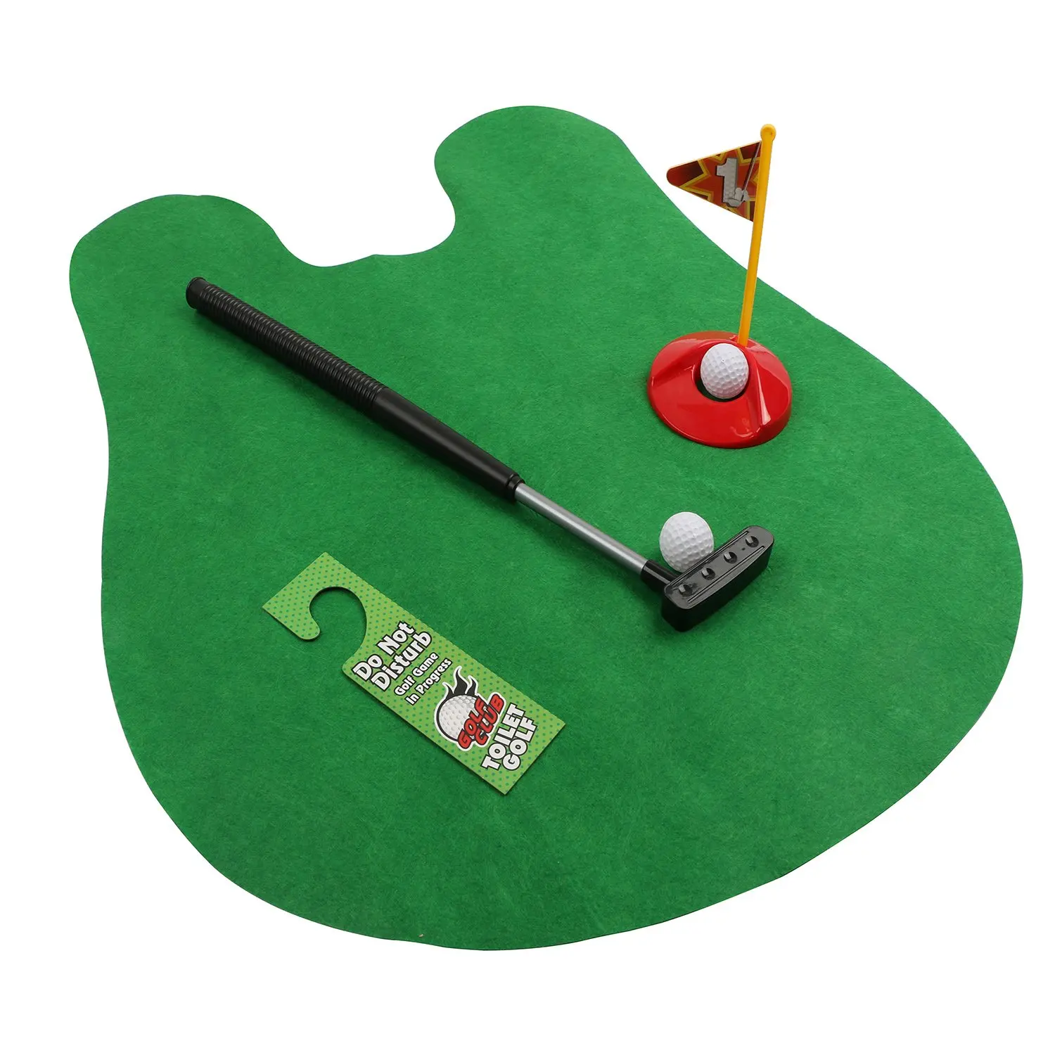 

Toilet Golf Putter Practice Bathroom Potty Putter Toilet Commode Stool Mat Sets Gift for Boyfriend Bath Room Set Dropshipping