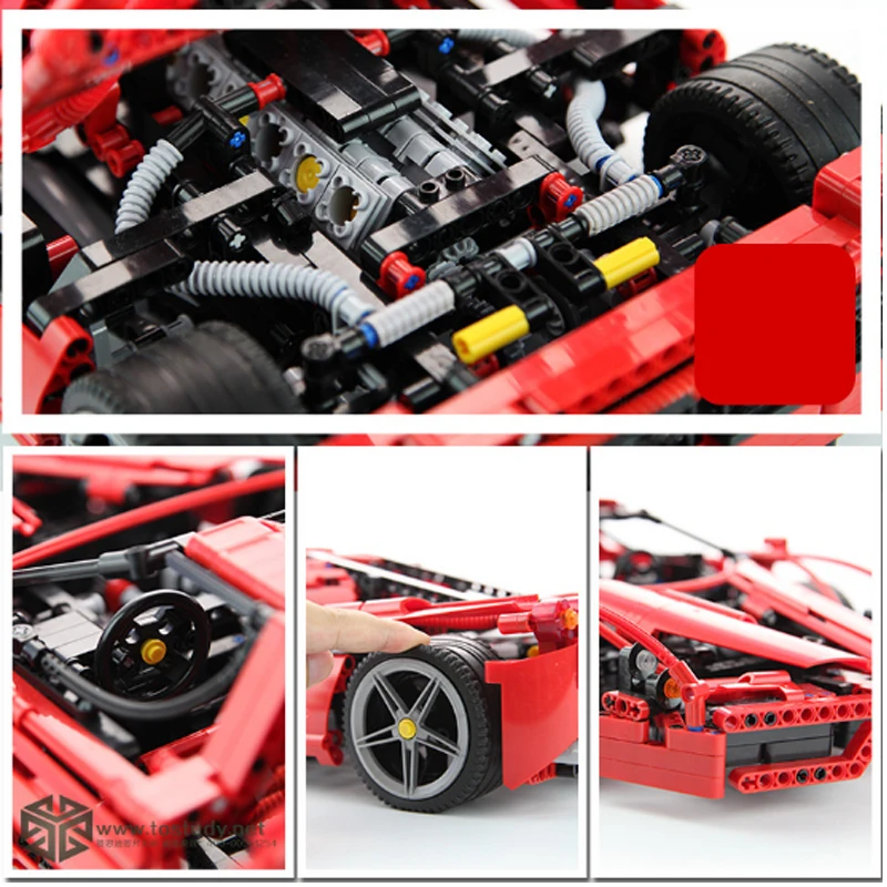 Bela 9186 Enzo 1:10 DIY Car Model Building Blocks Set 1359pcs Educational Jigsaw Construction Bricks Gift toys compatible legoes