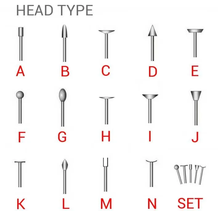 50 шт. diamond установленный Point инструмент Dremel удар иглы стержень шлифовальный Jade Резьба по камню, цилиндр абразивный Глава Тип MT001