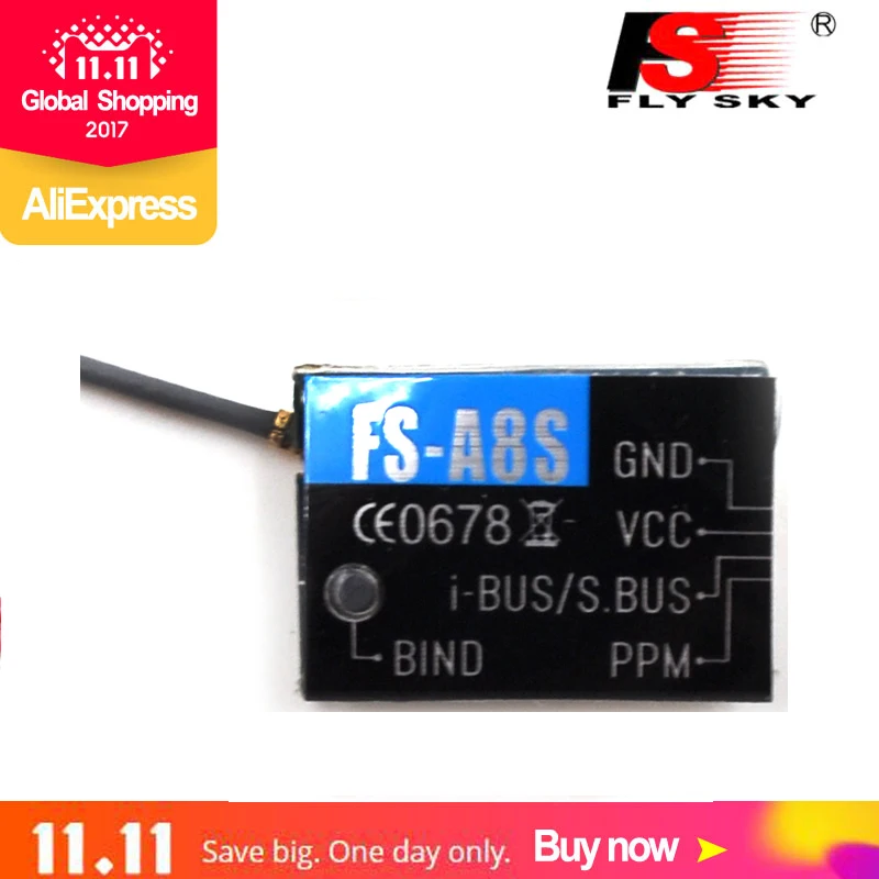 В наличии! 2 шт. Flysky fs-a8s 2.4 г 8ch мини-приемник с ЦБК I-bus sbus для RC qaudcopter FPV-системы Racing