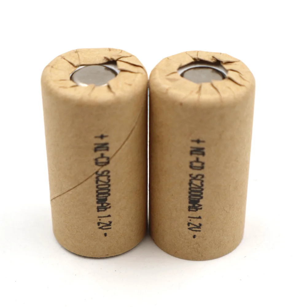 

Ni-CD SC2000mAh 5pcs SC2.0Ah rechargeable battery cell,Power Cell,power tool battery cell,discharge rate 10C-15C