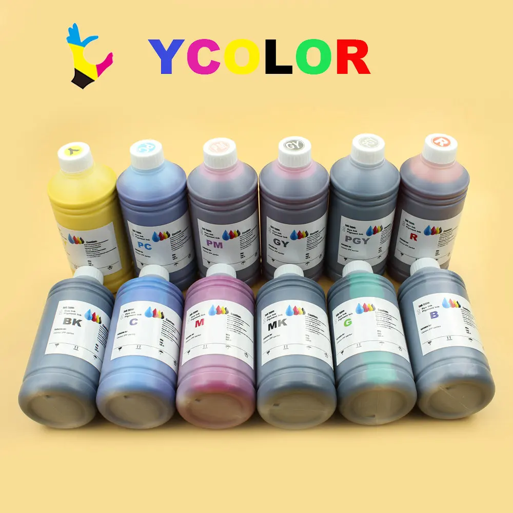 DGYCJLFP 1000ML/Bottle Waterbased Dye ink for Canon IPF 8300 8310 8400 8410 9400 9410 printer | Компьютеры и офис