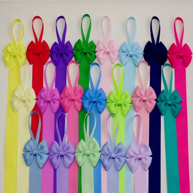 Hair Bow Holder solid color Grosgrain Ribbon boutique hair clip Holders