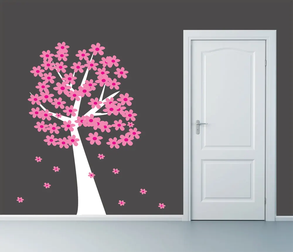 182cm Flower Tree Wall Decal For Kids Baby Nursery Room Home Decor DIY