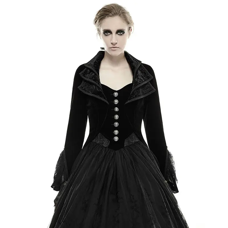 Новая Панк Rave модная черная куртка в готическом стиле рок косплей Kera стимпанк Женское пальто y658