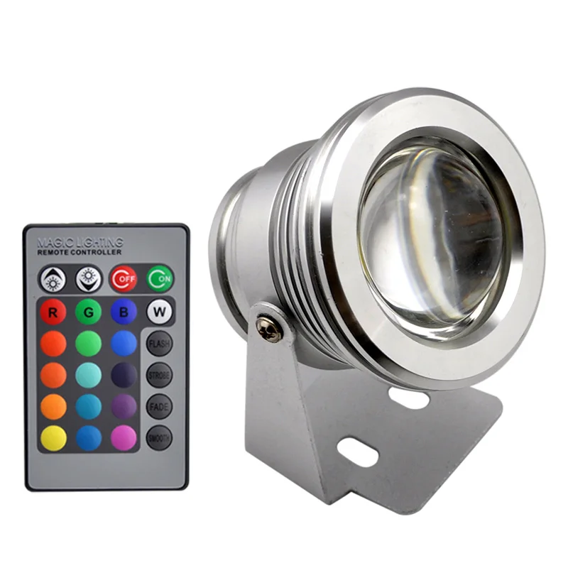 Водонепроницаемый RGB Светодиодный прожектор 10 Вт AC/DC12V Projecteur Foco светодиодный прожектор Refletor прожектор Открытый Exterieur