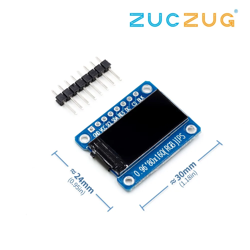 IPS экран 0 96 дюймов 7P SPI HD 65K полноцветный ЖК модуль ST7735 Привод IC 80*160 (не