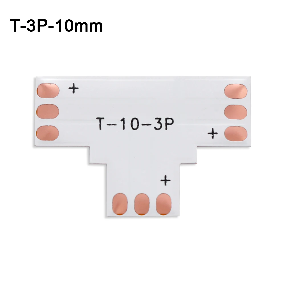 5 шт. L T X форма RGB RGBWW светодиодные полосы угловой разъем 8 мм 10 мм 12 мм 2pin 3Pin 4pin 5pin 6Pin Одноцветный RGB RGBW печатная плата Горячая - Цвет: T-3P-10MM