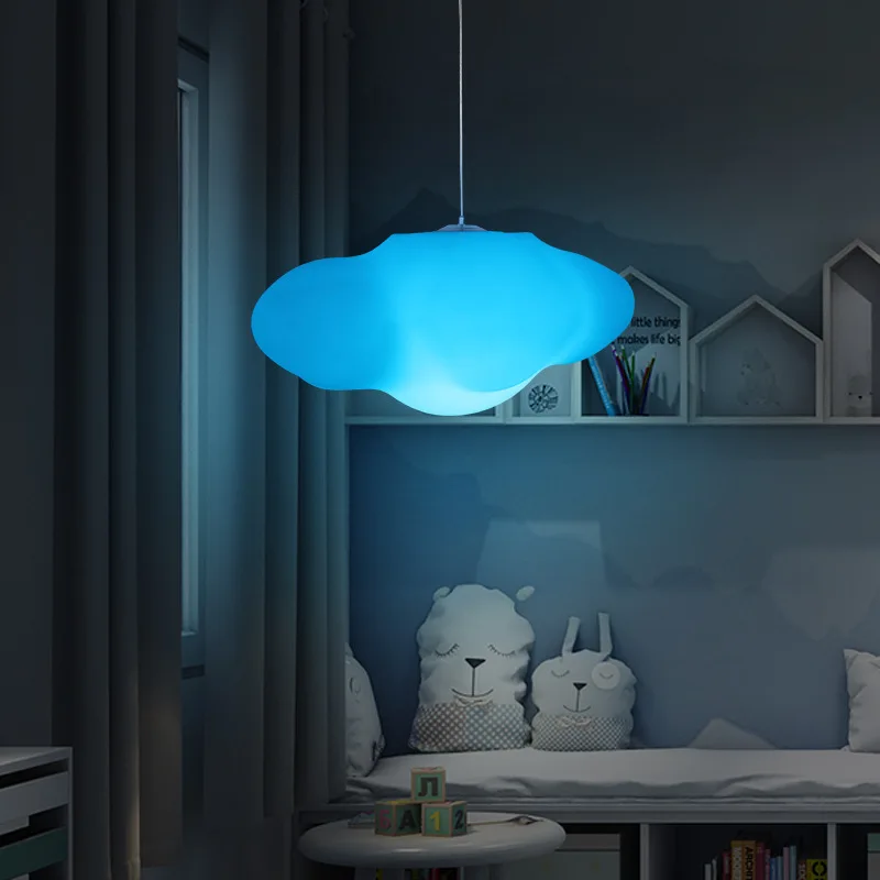 Скандинавское облако светодиодная люстра детский сад детская комната облачный светильник ресторан магазин одежды украшение жесткая пластиковая лампа