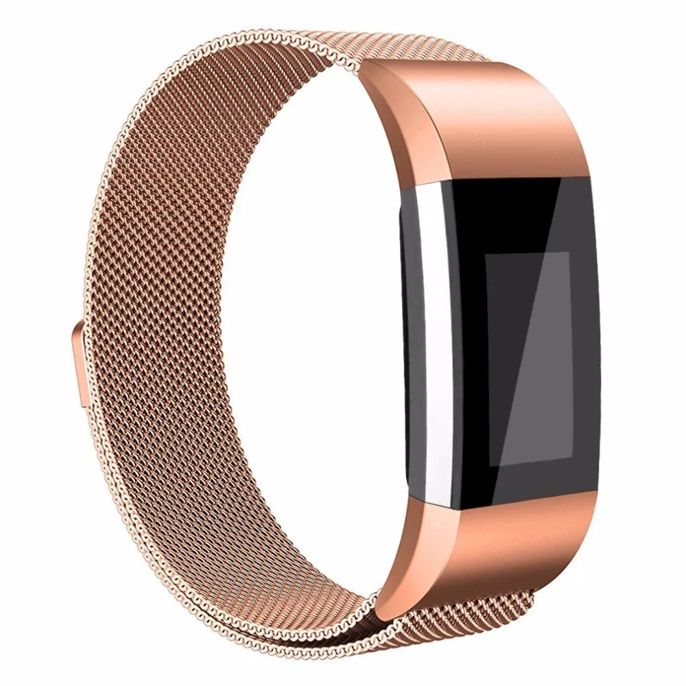 

For Fitbit Charge 2 Bands, Milanese Loop Stainless Steel Bracelet Smart Watch Strap with Unique Magnet Lock for Fitbit Charge 2