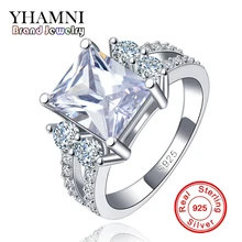 Plata de Ley 925 anillos de la vendimia Para Las Mujeres de la CZ Diamond Anillo de Compromiso de La Boda Anillos de Las Mujeres Bijoux Joyería de La Vendimia Anillo AR125