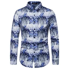 2019 Abstract Print Men's Casual Shirt Fashion Classic Men's Dress Shirt Breathable Men's Long-sleeved Shirt 2019 Abstract Print Men's Casual Shirt Fashion Classic Men's Dress Shirt Breathable Men's Long-sleeved Shirt