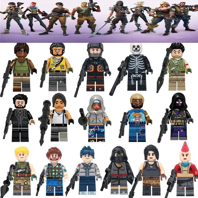 

Battle Royale Gunner Soldier Gun Weapon Action s Jonesy Game Building Block kids toys gifts