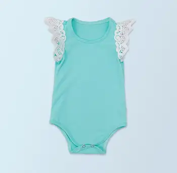 

1PC White Sky Blue Baby Girls' Outfit Lace Angel Wing Baby Girl Romper Infant Newborn Girl Clothes 0-24months