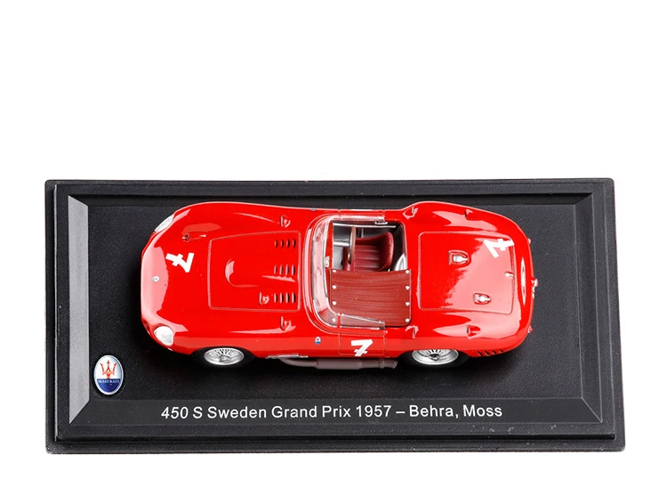 1/43 масштаб Италия 1957 Maserati 450S Швеция Grand Prix#7 гоночный автомобиль литая под давлением металлическая модель игрушки для детей Подарки