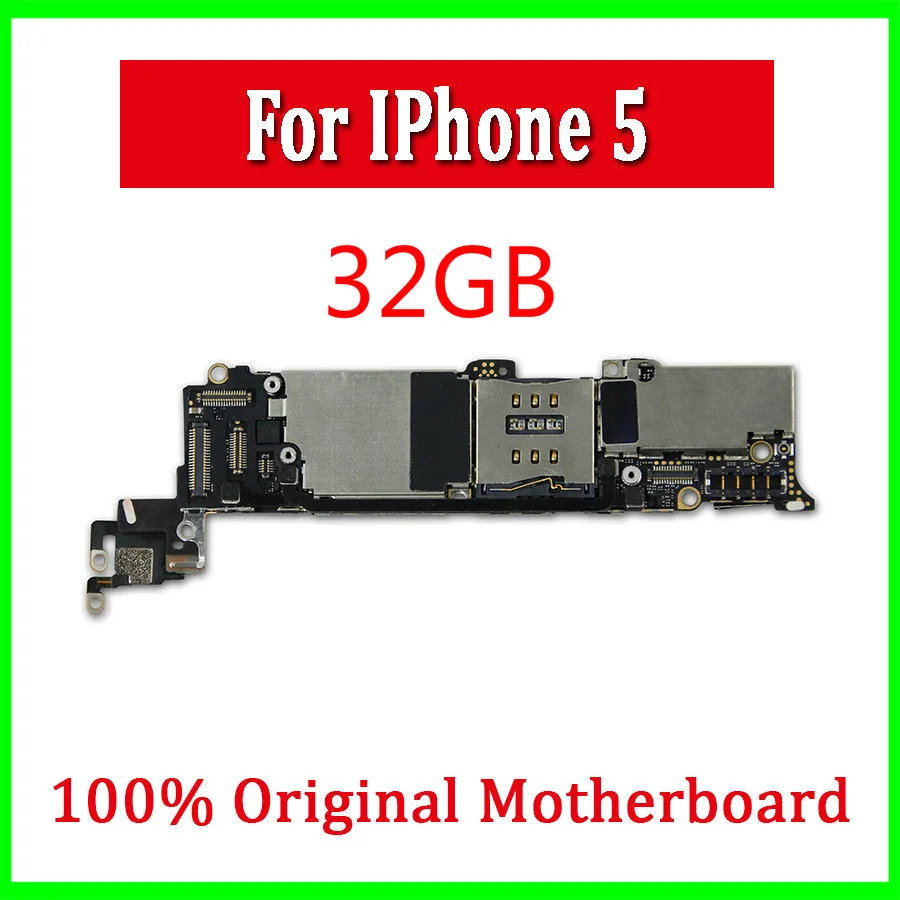 

100% Original Unlocked for iphone 5 5g Motherboard,32GB for iphone 5 5g Cellphone Boards with Chips,Good Working & Free Shipping