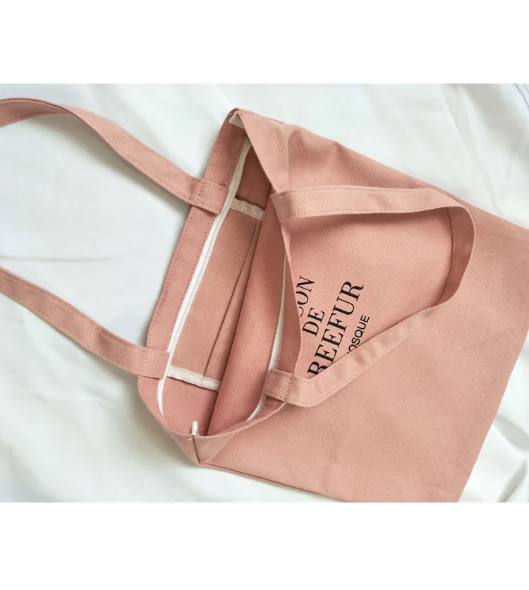 Модные женские сумки из парусины с розовыми буквами, новинка, женские школьные сумки для студентов, повседневные Мягкие сумки через плечо на молнии