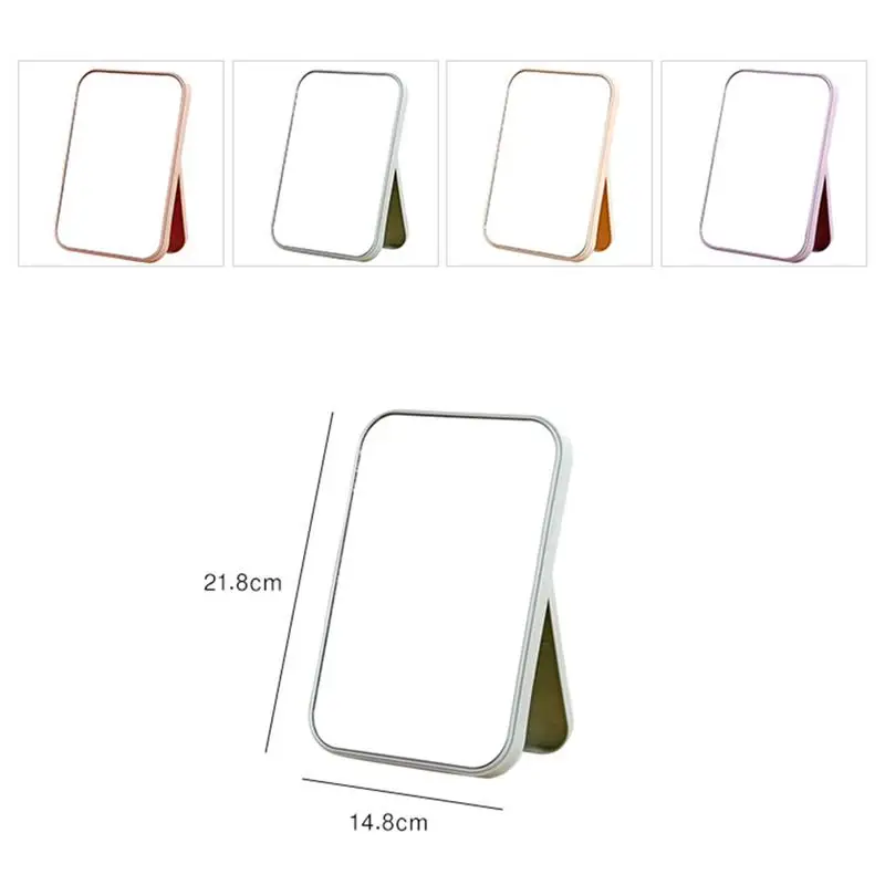 

Women Simple Design Portable Facial Makeup Mirror Compact Foldable Desktop Cosmetic Makeup Mirror