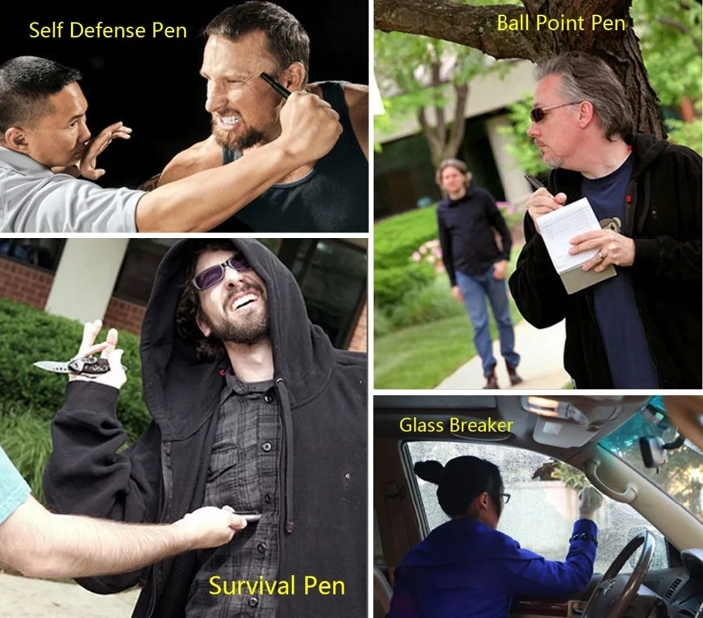 Self Defense Tactical Pen Multifunctional Outdoor Tool Tourism Kit Security Protection Personal Defense Tungsten Steel Pen (1)
