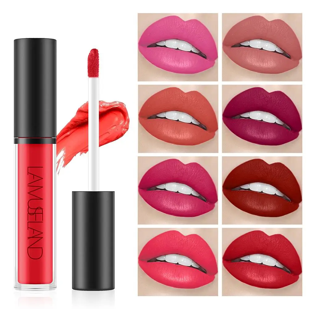 

LAMUSELAND 12 Colors Long Lasting Waterproof Lipstick Matte Lip Gloss Makeup