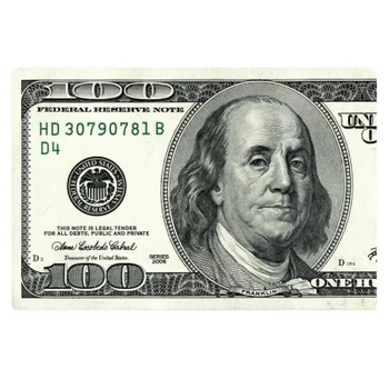 

New DIY 3D Banknote Print 40*60cm Carpets Anti-slip Bath Mat Livingroom Carpet Front Door Cushion Kitchen Decorate Pad Rugs