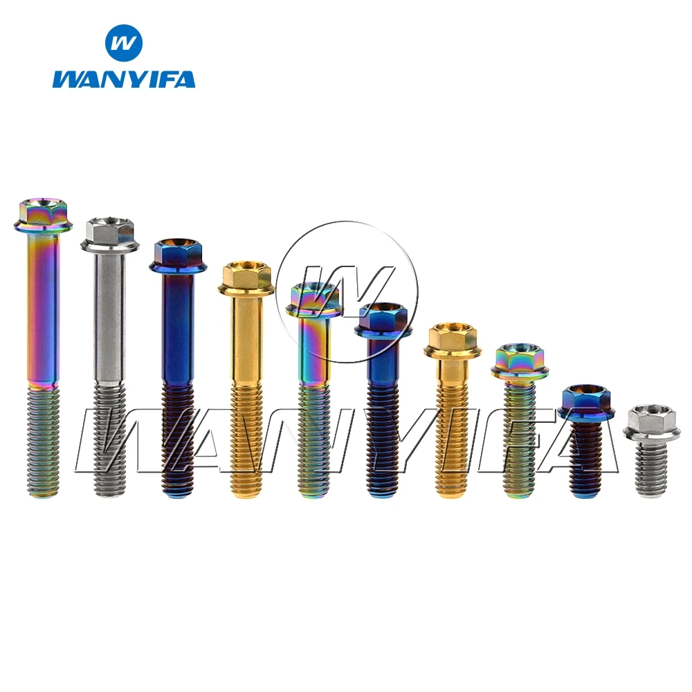 Титановые болты Wanyifa M8x 15 20 25 30 35 40 45 50 55 60 65 мм фланцевый болт с шестигранной