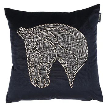 

Northern pillow cushion cover Cushion Cover European American rhinestone horse head pillow living room sofa Dec FG1120