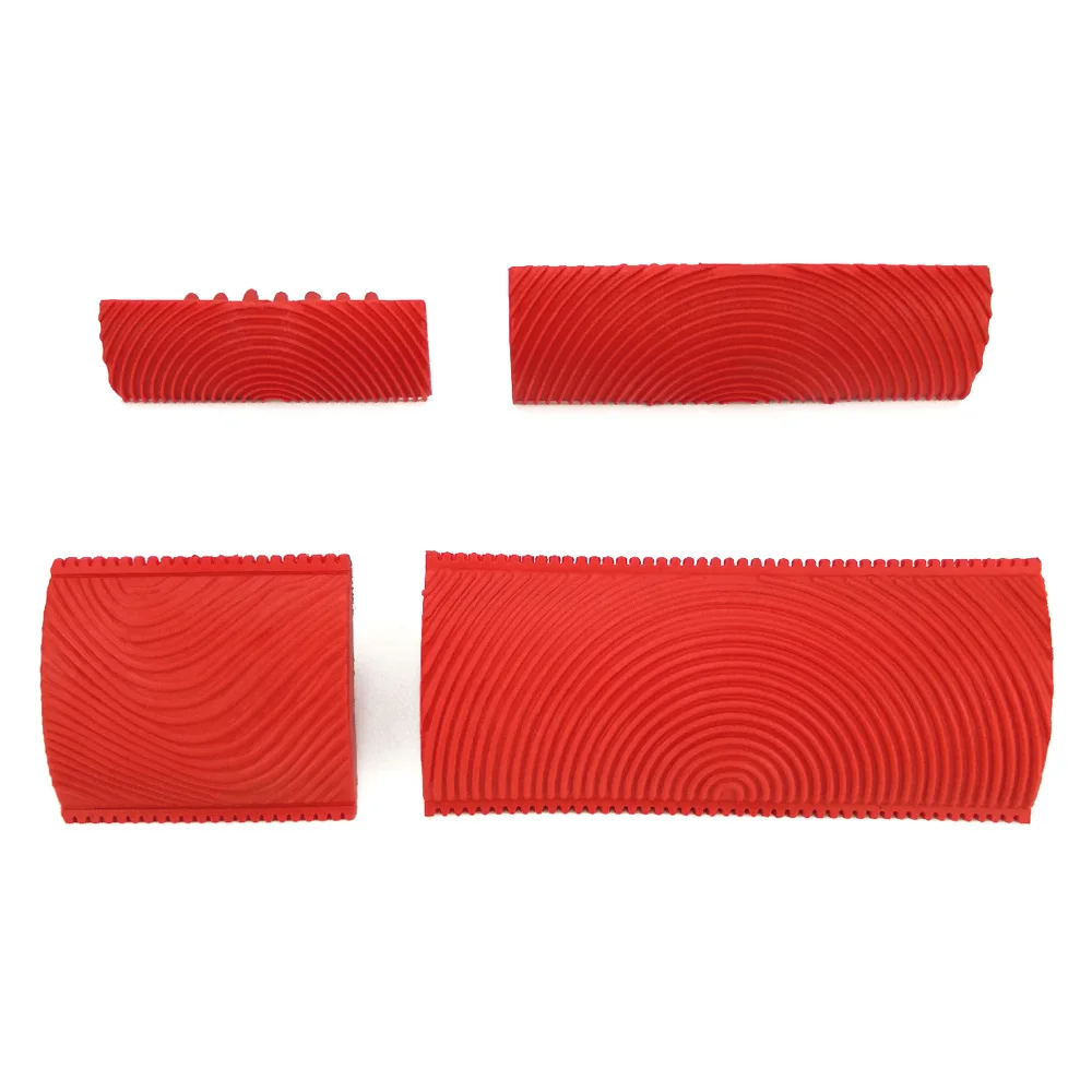 

2Pcs Red Wood Graining Grain MS3/MS6 Rubber Patin Painting Effects Large Small Size DIY Wall Decoration Tools