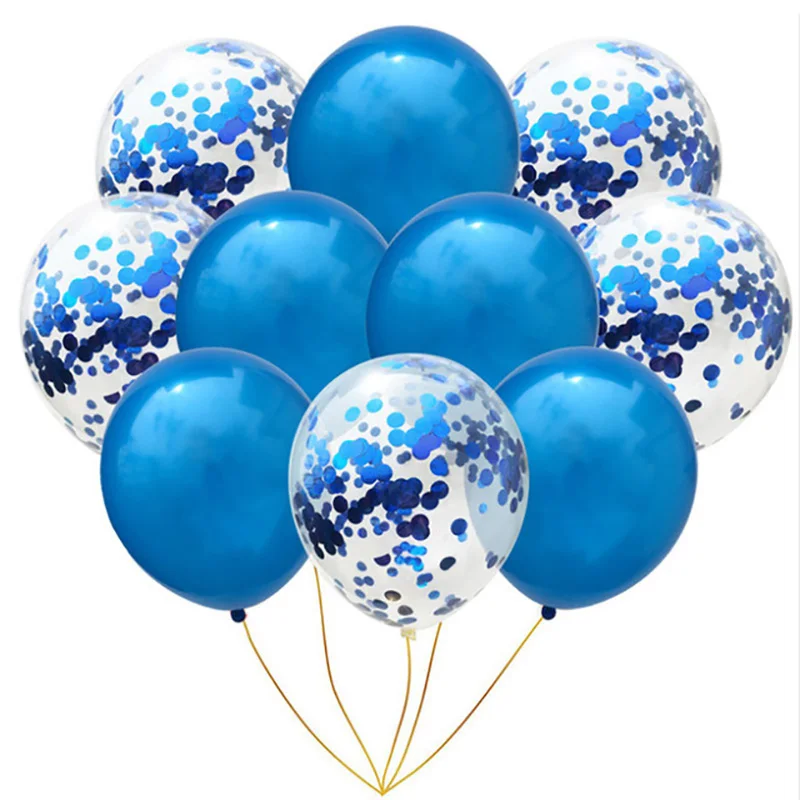 

12inch Clear Foil Confetti Balloons Inflatable Latex Balloons 10pcs/lot for Wedding Party Event Decoration Accessories AQ079