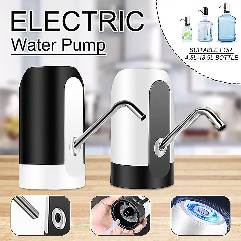 

KCASA Electric Water Dispenser Gallon Drinking Bottle Switch Portable USB Fast Charging Wireless Automatic Pump for Home Office