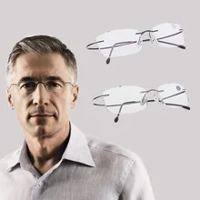 Ультралегкие титановые прямоугольные очки без оправы, оправа для очков