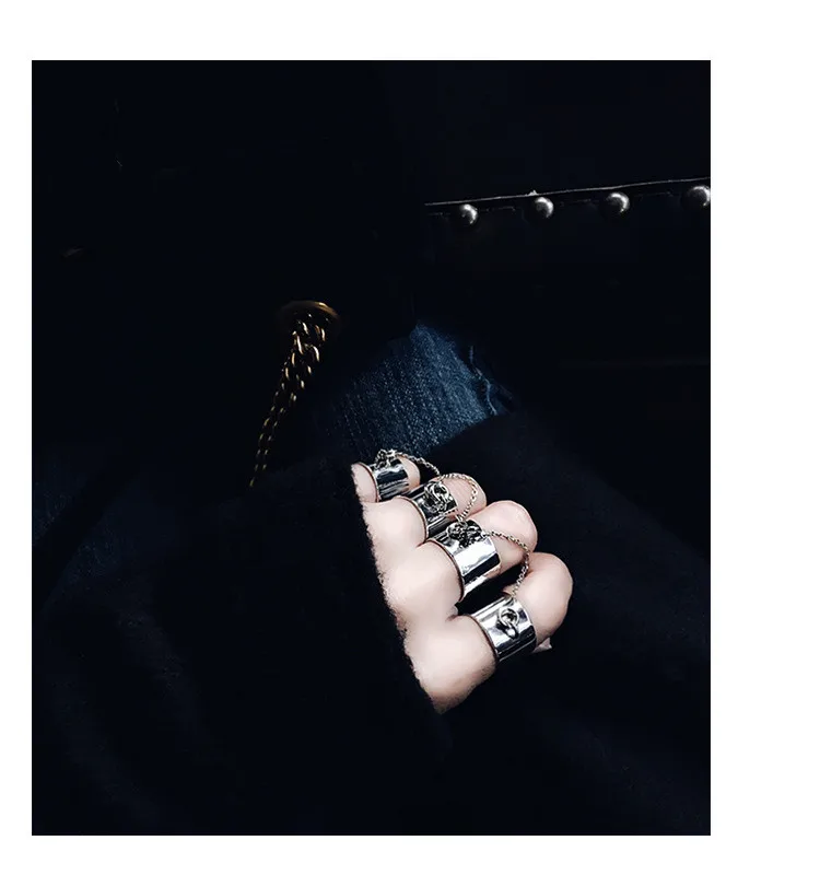 MENGJIQIAO личность простая серьга в панк-стиле цепочка из металлического сплава Открытый круг кольца для женщин студентов Bijoux вечерние ювелирные изделия подарок
